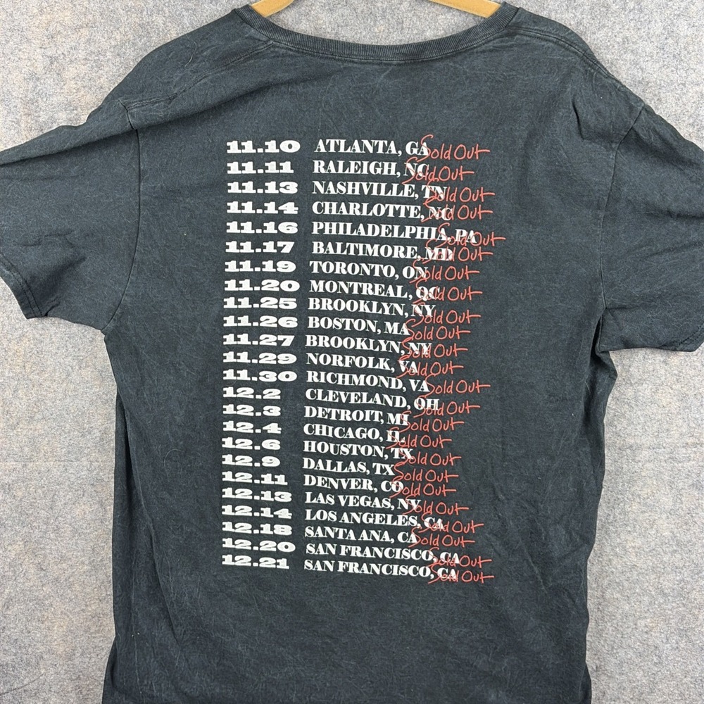 H.E.R. Concert T-Shirt Womens Large Black Acid Wash Sold Out Tour Merch Band Tee - Picture 5 of 7